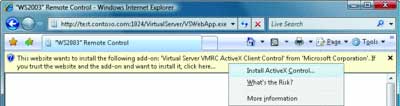 ������ ����������� ActiveX � Windows Vista