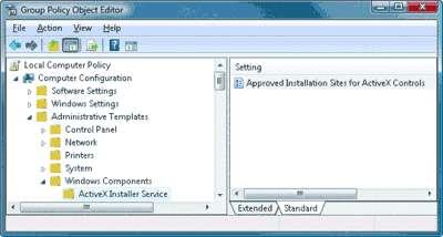 ������ ����������� ActiveX � Windows Vista