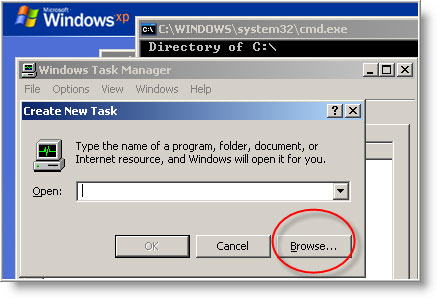 ��������� ������ � ��������� ����� �� ����� ��������� Windows XP